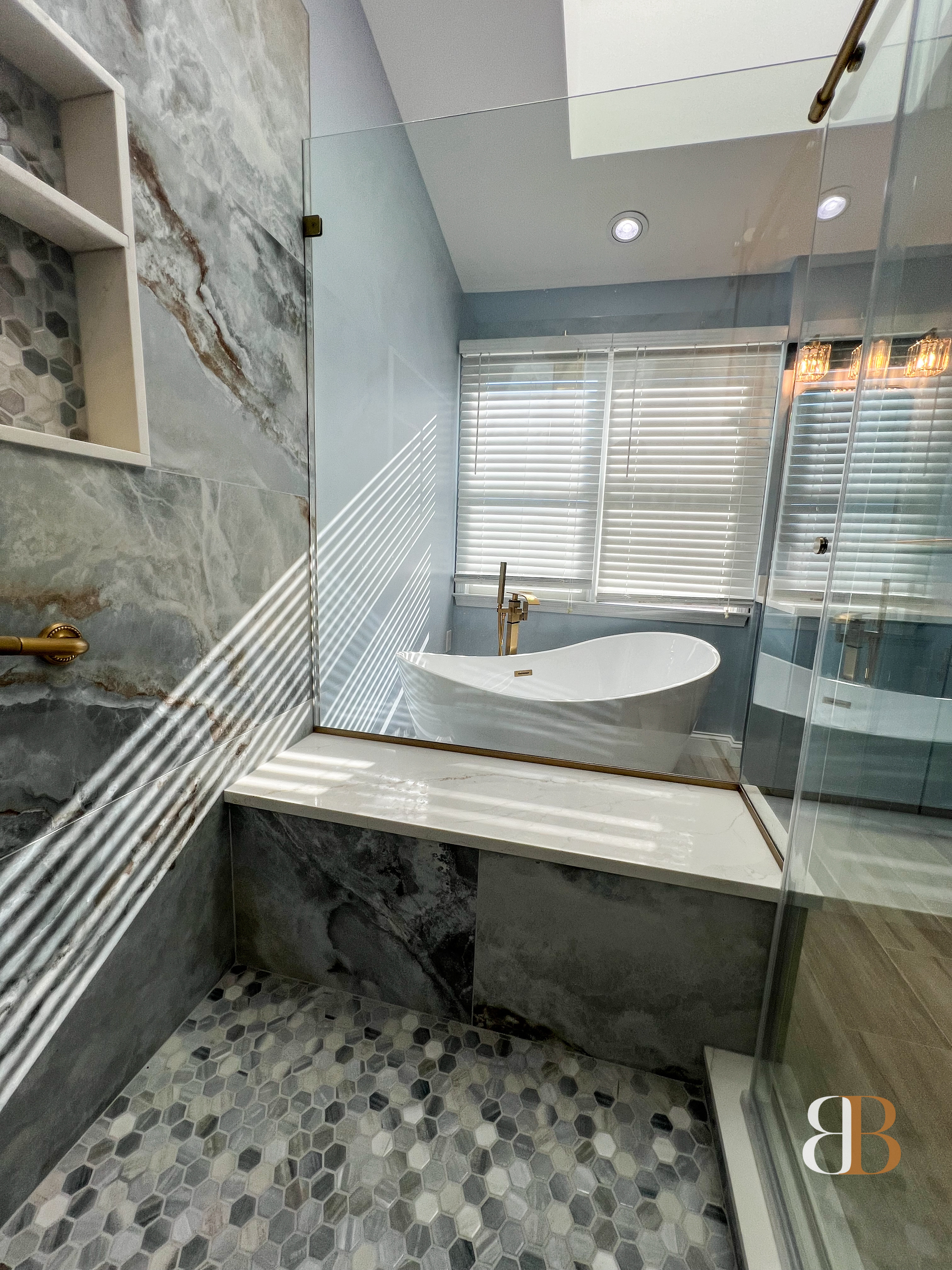 Contemporary bathroom remodel in Langhorne by B&B Associates Creations — photo 10